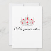 Quinceanera, Invitations Rouges (Dos)