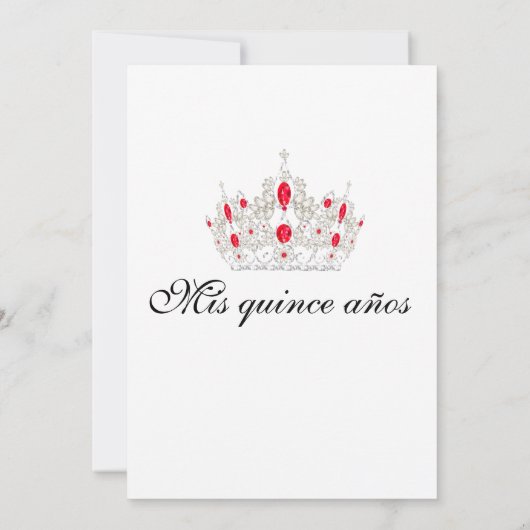 Quinceanera, Invitations Rouges (Dos)