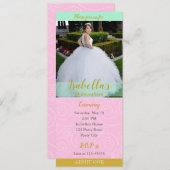 Quinceanera Invitations (Style de billet avec phot (Devant / Derrière)