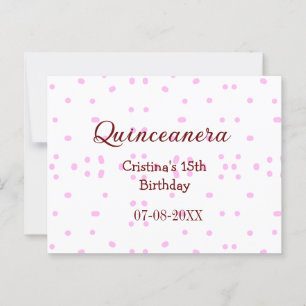 Quinceanera jaren 15e verjaardag voeg naam roze st briefkaart