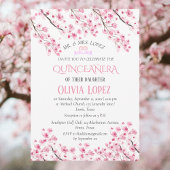 Quinceañera Kersenbloesem Bloemen 15e verjaardag Kaart