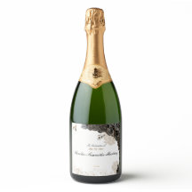 Quinceañera Label Champagnefles Zwart & Goud