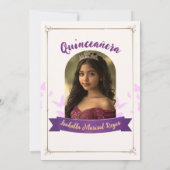 Quinceañera Lilac Elégante Princesse Invitation (Dos)