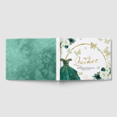 Quinceanera Livre d'invité Robe à papillon bleu (Complet)