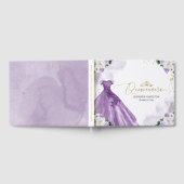 Quinceanera Livre d'invité Robe violette Floral (Complet)