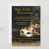 Quinceanera Masquerade Anniversaire Invitations (Dos)