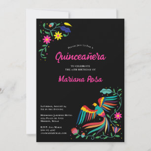 Quinceanera Mexican Fiesta Floral Birthday Kaart