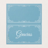 Quinceañera Mini Bedankt Kaarten voor Gasttafels (Buitenkant ongevouwen)