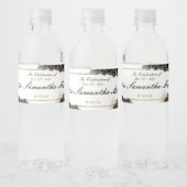 Quinceañera Mini Mousserende Wijn Zwart en Goud Waterfles Etiket (Flessen)
