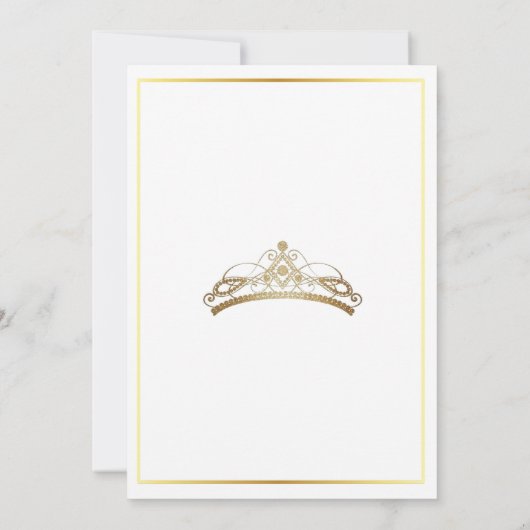 Quinceanera minimal Élégant Photo Invitation (Dos)