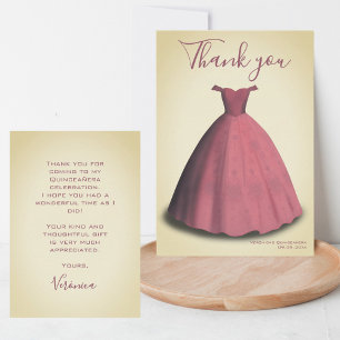  Quinceañera mis quince bedankkaart