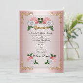 Quinceanera Mis uitnodiging 15e Verjaardag elegant (Staand voorkant)