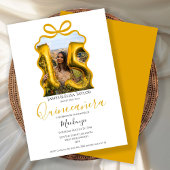 Quinceanera Modern Ribbon Lijst Kaart