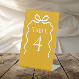 Quinceanera Modern Ribbon Lijst Tafelnummer Reclamebord Met Voetstuk