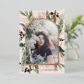 Quinceañera | Oerwoud Griekenland en Terra Cotta Folie Uitnodiging (Staand Voorkant)