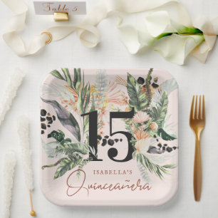 Quinceañera   Oerwoud Griekenland en Terra Cotta Papieren Bordje
