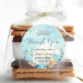 Quinceañera onder het Zee strand Shells Corals Ronde Sticker