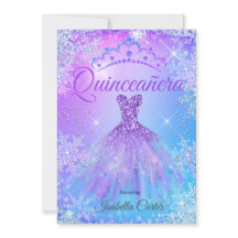 Quinceanera Paars Roze Blauw Winter Wonderland 2