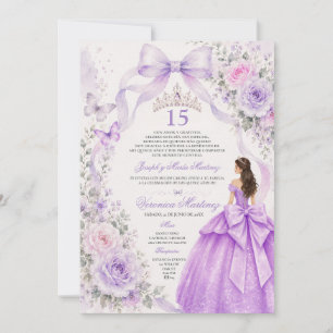 Quinceañera Paarse Jurk 15 Jaren Prinses Tiara Kaart