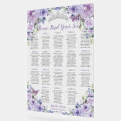Quinceañera Paarse Lila Bloemen Rozen Zitje Acryl Bord (Hoek)