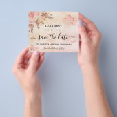 Quinceanera pampas blush budget behalve datum flyer (Hand)