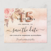 Quinceanera pampas roos, behalve de datumbegroting flyer (Voorkant)