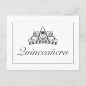 Quinceañera Parti RSVP Faire-part Invitation (Devant)