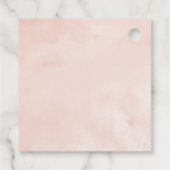 Quinceanera Party Blush Gown Roze Bloemen Favor Ta Bedankjes Labels (Achterkant)