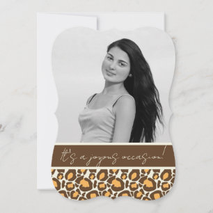 Quinceanera Party Invitation (Cheetah Print) Kaart