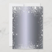 Quinceanera party Silver-jurk glitter Kaart (Achterkant)