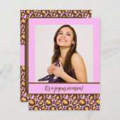 Quinceanera Party-uitnodigingen voor het afdrukken Kaart (Voorkant / Achterkant)