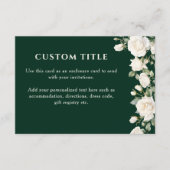 Quinceanera Princess Jurk en Rozen Groen Aangepast Informatiekaartje (Voorkant)