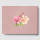 Quinceanera prinses diamanten jurk bloemenblush gastenboek (Achterkant)