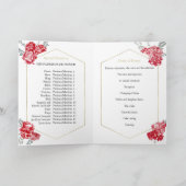 Quinceanera Programma's Rode Jurk Bloemen Gouden F (Binnen)