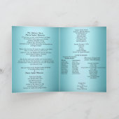 Quinceanera Programme Turquoise Aqua Cobalt Blue (Intérieur)
