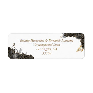 Quinceañera Retour Adres Label Zwart en Goud