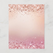 Quinceanera roos roze ballon flyer (Achterkant)