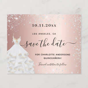 Quinceanera roos Silver-kledingbudget behalve datu Flyer