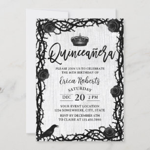 Quinceanera Roos Thorn Dark Fairy Kaart