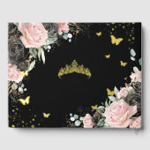 Quinceañera rose noire Quince 15 XV Or (Verso)