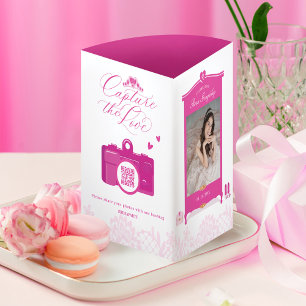 Quinceanera rose Numéro de table de la partie Phot