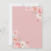 Quinceañera Rose rose pâle rose Merci floral (Dos)