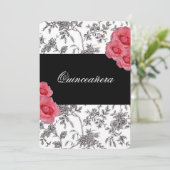Quinceanera, Roses Roses Rose Invitation / Douce Q (Debout devant)