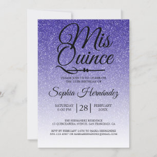 Quinceañera Royal Blauwe Glitters 15e Verjaardag Kaart