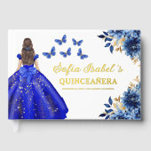 Quinceañera Royal Blue Gold Princess Butterflies (Recto)