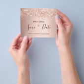 Quinceanera roze gouden glitter budget Save the Da Flyer (Hand)