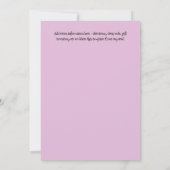 Quinceañera roze grillige fee meisjes waterverf kaart (Achterkant)