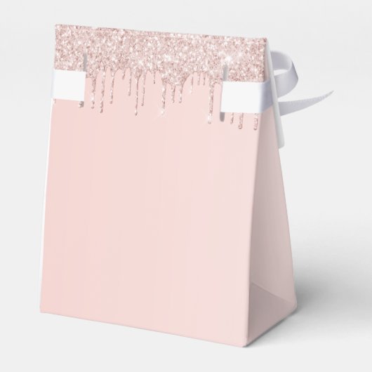 Quinceanera roze roos goud dank u bedankdoosjes (Achterkant)