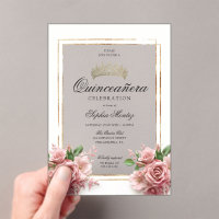 Quinceañera Roze Rose Gouden Kroon