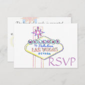Quinceanera RSVP Las Vegas Pastel Art (Devant / Derrière)